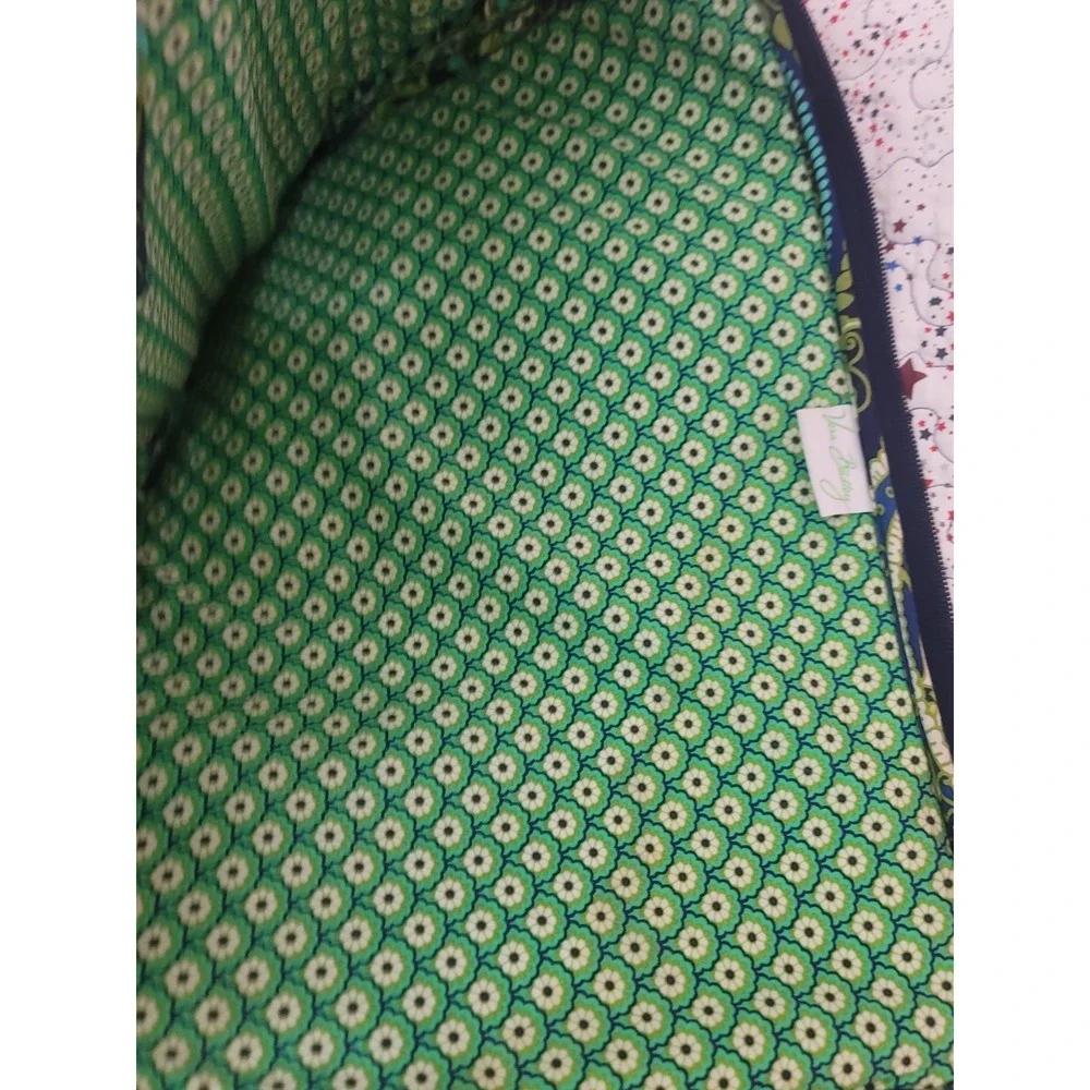 Vera Bradley quilted Zip laptop case Rhythm and Blues Green Paisley TravelSchool